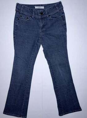 Vintage Mixit Jeans Women's 6 Blue Mid Rise Dark Wash Flare Leg Bootcut 90's